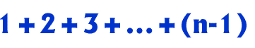 sommatoria dei primi n-1 naturali