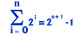 sommatoria di 2 alla i= 2 alla n+1 -a 