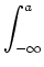 $\displaystyle \int_{-\infty}^{a}$